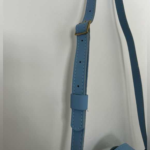 Portland Leather Limited Edition Wildflower Mini Crossbody Tote Glacial Blue - Picture 6 of 10